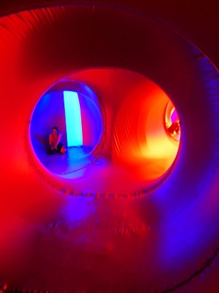inside luminarium tunnel