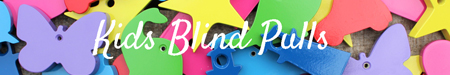 kids blind pulls banner with words