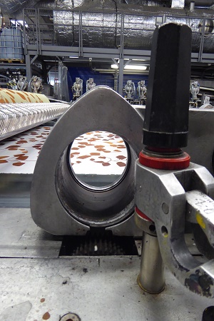 on the printing machine