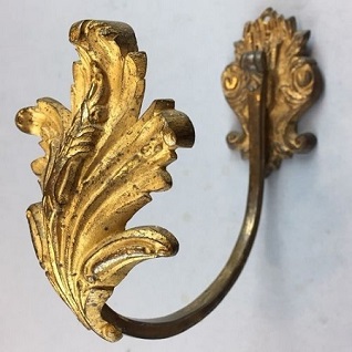 ormolou metal curtain holdback from 1900