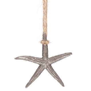pewter starfish window blind pull