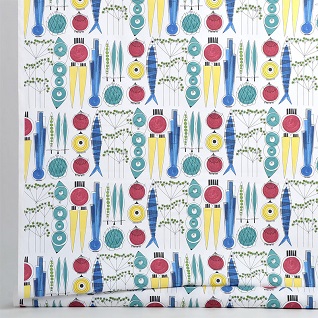 picknick cotton scandi retro fabric
