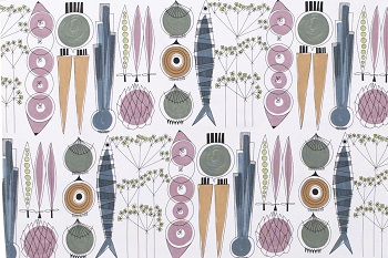 picknick fabric in blossom & sage new colourway