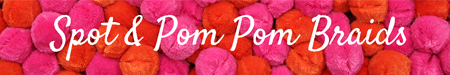 pom pom banner image with words
