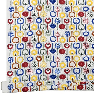 pomona retro scandi apple print