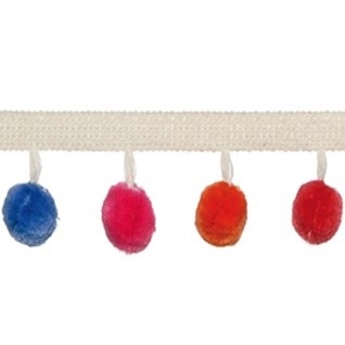 pompom braid in tutti colourway