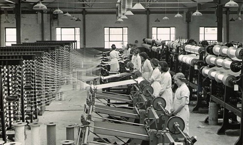 preparing the beam of yarn