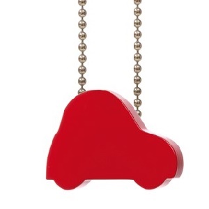 red car decorative window child safety cord cleat