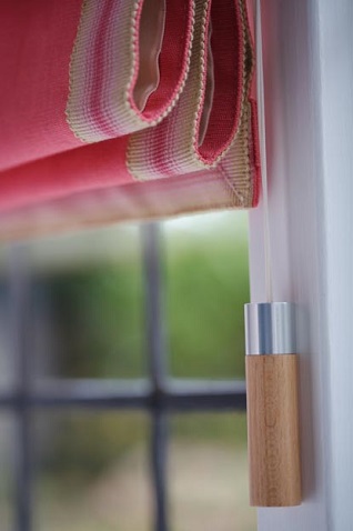 stria braid roman blind with alvo pull