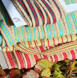 stripped jute decorative braids and trimmings