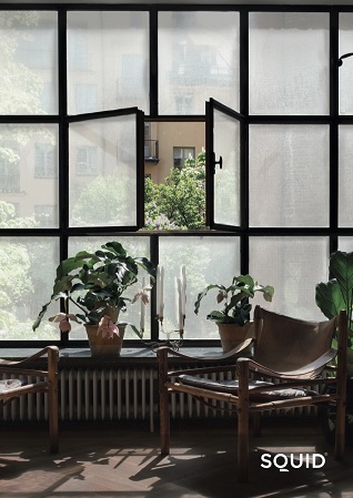 squid textile window film in large window