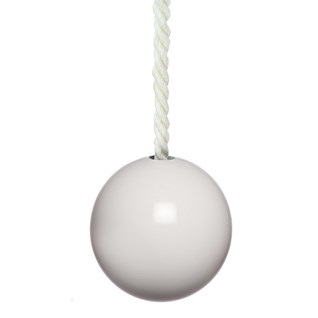 gloss white bobbi ball bathroom light pull