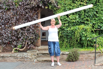 wide roller blind fabrics on a roll