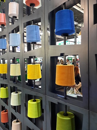 yarns in the ITMA dying and finishing hall