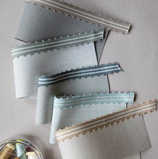 Stripy cotton trimmings for home decor