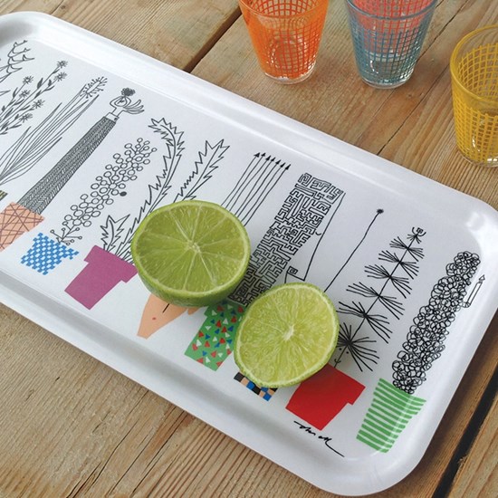 crazy pots drinks tray by Olle Eksell Italiensk blomsterhylla tray showing cheerful flower pot desig crazy pots drinks tray by Olle Eksell Italiensk blomsterhylla tray showing cheerful flower pot desig