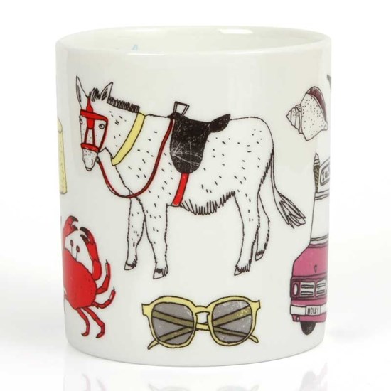 seaside fun mug by charlotte farmer featuring nautical sunglasses, crabs, trawlers lobsters, whales, seaside fun mug by charlotte farmer featuring nautical sunglasses, crabs, trawlers lobsters, whales,