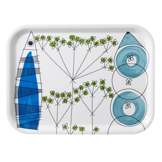 picknick design small tray a vintage swedish print by Marianne Westman showing salad ingredients on picknick design small tray a vintage swedish print by Marianne Westman showing salad ingredients on