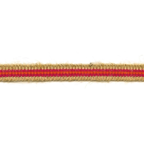 rio striped jute trim - pink punch rio striped jute trim - pink punch