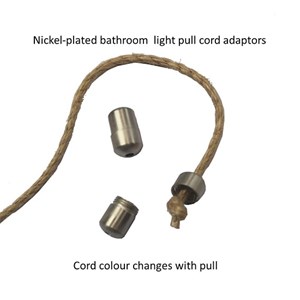 BATHROOM LIGHT PULL ADAPTOR wooden ball light pull -  whitewash