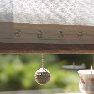 gorgeous pearl coloured classy charleston window blind pull with shiney texture charleston blind pull - pearl