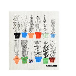 crazy pots sponge cloth, Olle Eksell Italiensk blomsterhylla cleaning cloth, flower pots cleaning crazy pots sponge cloth