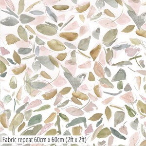 elder autumn gold leafy roller blind fabric print Elder - autumn gold