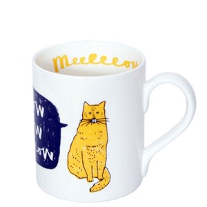 meow cat mug of cat saying meow by charlotte farmer a perfect gift for cat-lovers meow cat mug