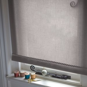 hopsack woven cotton roller blind fabric hopsack - taupe