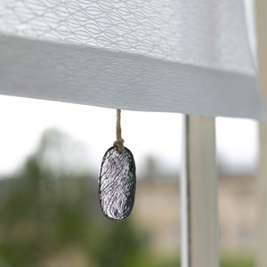 pewter bathroom light pull - pebble