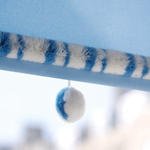 textile blind pulls: punk skunk blue punk skunk blind pull - blue