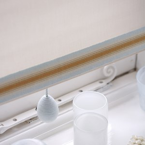 stria trimming modern contempoary autumn frost a sophisticated stripped woven braid in blue & gold w stria striped trim - autumn frost