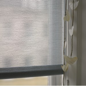 trace ivory sheer roller blind fabric trace - ivory shimmer