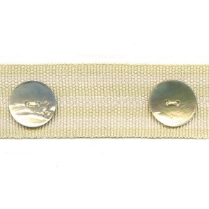 whitstable stripe button trim - sand dune