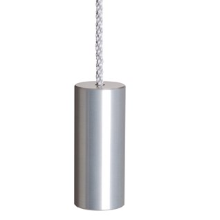 aluminium silver anodised cylinder bathroom light pull or toggle made from solid metal