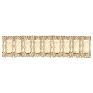 biscotti trim - walnut wallnut and cream coloured woven interior block trimming, passementerie or decorative braid