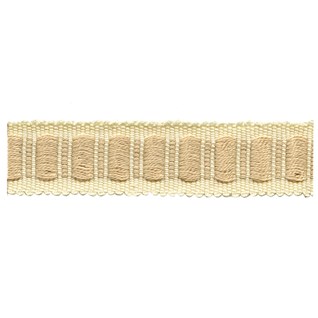 biscotti trim - macadamia beige and cream coloured woven interior block trimming, passementerie or decorative braid