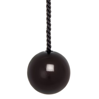 bobbi blind pull - black black gloss wooden window blind pull with a matching cotton rope cord