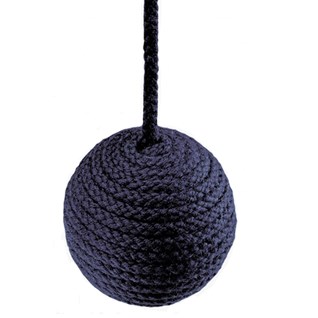 cable blind pull - navy cable window blind pull in navy blue colour made from cotton wrapped wood ball