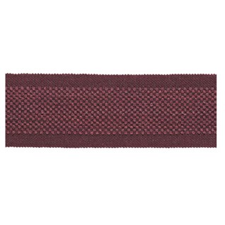 cranberry red carpet decorative trimming made from wool and cotton mix in a versatile wide woven tap