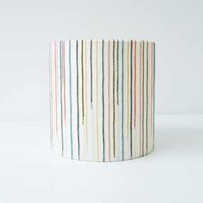 Chalkney Stripe Tub Lampshade - Cream