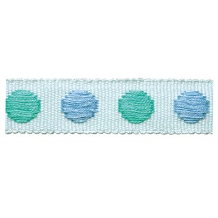 childrens spot trim - spearmint spearmint childrens spot woven decorative braid trimming for curtains or blinds