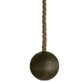 30mm wooden ball blind pull -  cocoa