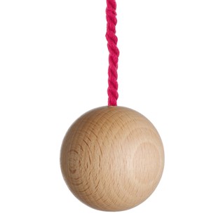 colour pop light pull - fuchsia pink large natural wooden ball bathroom light pull with fuchsia pink cotton rope cord