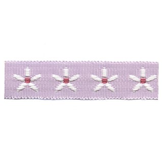 pink & white daisy chain decorative trimming braid with flower motif for interior use