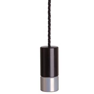 duo blind pull - black/aluminium duo black & aluminium contemporary styled window roller blind pull