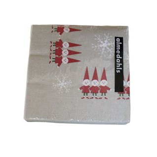 nordic elves paper napkins in red and white swedish christmas