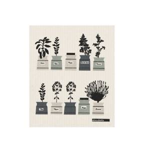 herb garden sponge cloth - sage green herb garden sponge cloth - sage green