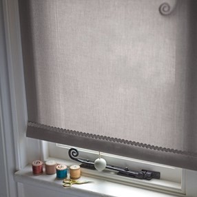 dark grey colour hopsack plain textured roller blind window fabric