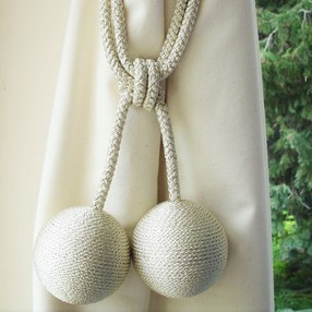 charleston tiebacks - pearl large charleston curtain tieback in pearl colour
